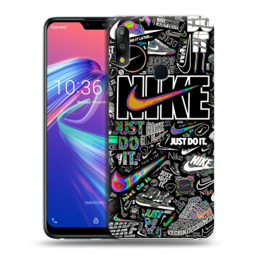 Силиконовый чехол на ASUS ZenFone Max Pro M2 с принтом Найк Силиконовый чехол на ASUS ZenFone Max Pro M2 с принтом Найк