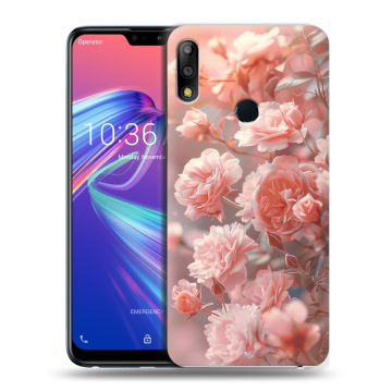 Силиконовый чехол на ASUS ZenFone Max Pro M2 с принтом Розовые розы