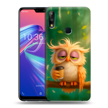 Силиконовый чехол на ASUS ZenFone Max Pro M2 с принтом сова Силиконовый чехол на ASUS ZenFone Max Pro M2 с принтом сова
