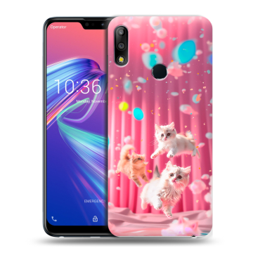 Силиконовый чехол на ASUS ZenFone Max Pro M2 с принтом милые котики Силиконовый чехол на ASUS ZenFone Max Pro M2 с принтом милые котики