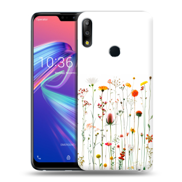 Силиконовый чехол на ASUS ZenFone Max Pro M2 с принтом цветы