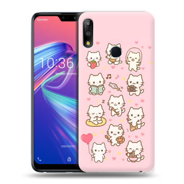 Силиконовый чехол на ASUS ZenFone Max Pro M2 с принтом Hello Kitty Хелоу Кити