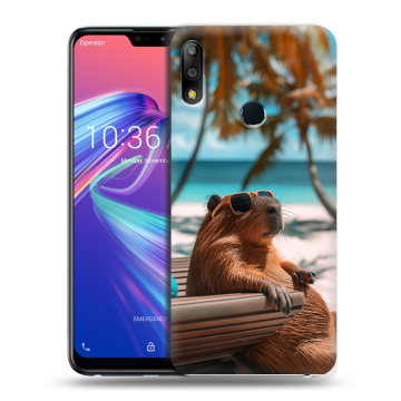 Силиконовый чехол на ASUS ZenFone Max Pro M2 с принтом Капибара