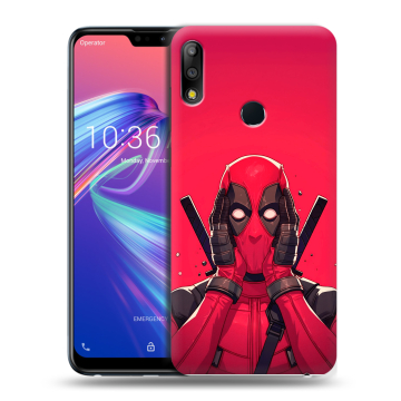 Силиконовый чехол на ASUS ZenFone Max Pro M2 с принтом Дедпул Deadpool Силиконовый чехол на ASUS ZenFone Max Pro M2 с принтом Дедпул Deadpool