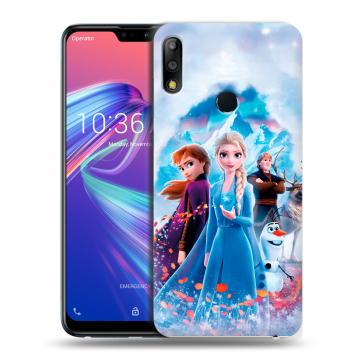 Силиконовый чехол на ASUS ZenFone Max Pro M2 с принтом Холодное сердце Frozen