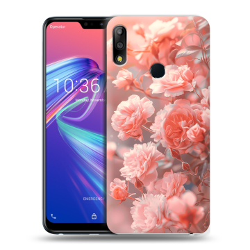 Силиконовый чехол на ASUS ZenFone Max Pro M2 с принтом Розы цветы
