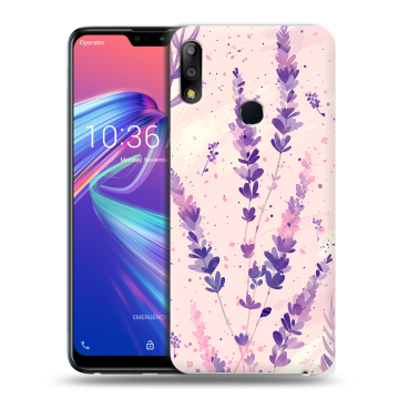 Силиконовый чехол на ASUS ZenFone Max Pro M2 с принтом цветы лаванда