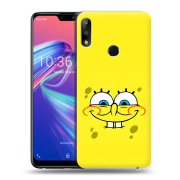Силиконовый чехол на ASUS ZenFone Max Pro M2 с принтом спанчбоб спанч боб