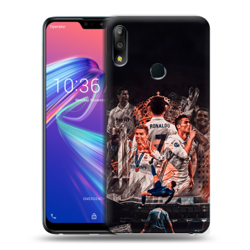 Силиконовый чехол на ASUS ZenFone Max Pro M2 с принтом Реал Роналдо Real Ronaldo