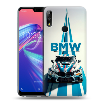 Силиконовый чехол на ASUS ZenFone Max Pro M2 с принтом БМВ BMW