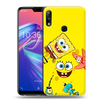 Силиконовый чехол на ASUS ZenFone Max Pro M2 с принтом Спанч боб Спанчбоб Силиконовый чехол на ASUS ZenFone Max Pro M2 с принтом Спанч боб Спанчбоб