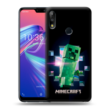 Силиконовый чехол на ASUS ZenFone Max Pro M2 с принтом Майнкрафт Minecraft