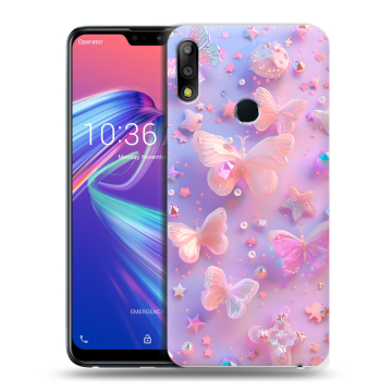 Силиконовый чехол на ASUS ZenFone Max Pro M2 с принтом Бабочки