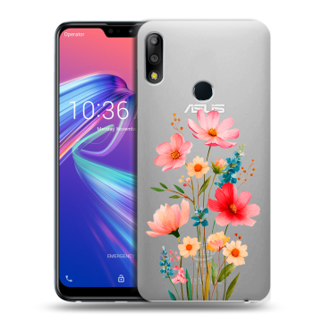 Силиконовый чехол на ASUS ZenFone Max Pro M2 с принтом Цветы