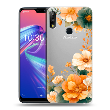 Силиконовый чехол на ASUS ZenFone Max Pro M2 с принтом Цветы принт