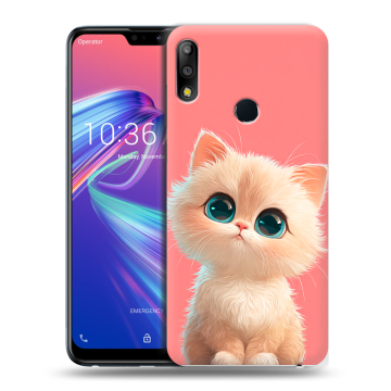 Силиконовый чехол на ASUS ZenFone Max Pro M2 с принтом Розовый котенок
