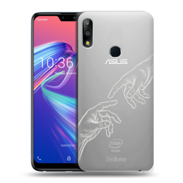 Силиконовый чехол на ASUS ZenFone Max Pro M2 с принтом Сотворение мира