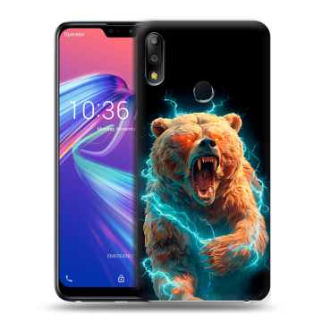 Силиконовый чехол на ASUS ZenFone Max Pro M2 с принтом Медведь