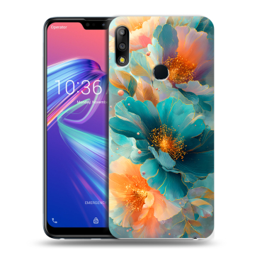 Силиконовый чехол на ASUS ZenFone Max Pro M2 с принтом Цветы