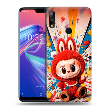 Силиконовый чехол на ASUS ZenFone Max Pro M2 с принтом Labubu Лабубу