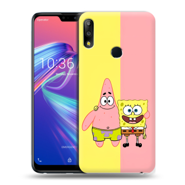 Силиконовый чехол на ASUS ZenFone Max Pro M2 с принтом Спанч боб Спанчбоб