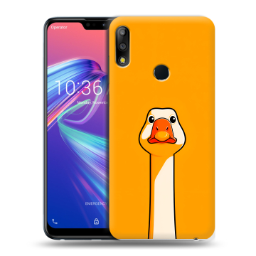 Силиконовый чехол на ASUS ZenFone Max Pro M2 с принтом Смешная утка Силиконовый чехол на ASUS ZenFone Max Pro M2 с принтом Смешная утка