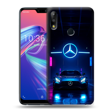 Силиконовый чехол на ASUS ZenFone Max Pro M2 с принтом Mercedes Мерседес