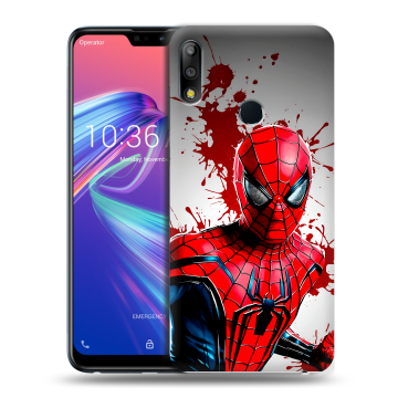 Силиконовый чехол на ASUS ZenFone Max Pro M2 с принтом Spiderman Человек паук Силиконовый чехол на ASUS ZenFone Max Pro M2 с принтом Spiderman Человек паук