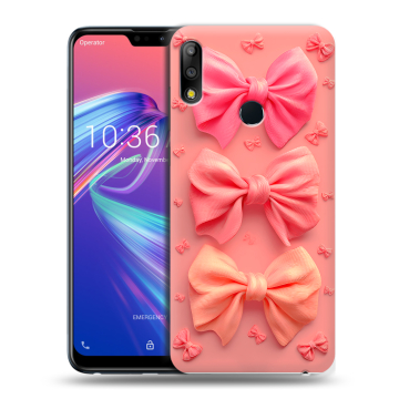 Силиконовый чехол на ASUS ZenFone Max Pro M2 с принтом Розовые бантики Силиконовый чехол на ASUS ZenFone Max Pro M2 с принтом Розовые бантики
