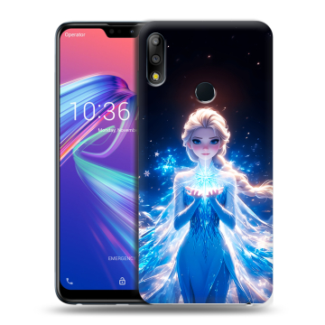 Силиконовый чехол на ASUS ZenFone Max Pro M2 с принтом Холодное сердце Frozen