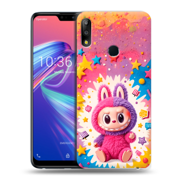 Силиконовый чехол на ASUS ZenFone Max Pro M2 с принтом Labubu Лабубу