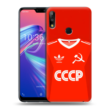Силиконовый чехол на ASUS ZenFone Max Pro M2 с принтом Флаг Герб СССР Силиконовый чехол на ASUS ZenFone Max Pro M2 с принтом Флаг Герб СССР