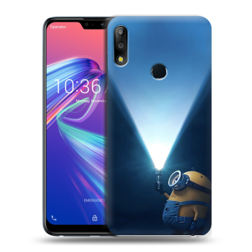 Силиконовый чехол на ASUS ZenFone Max Pro M2 с принтом Миньоны