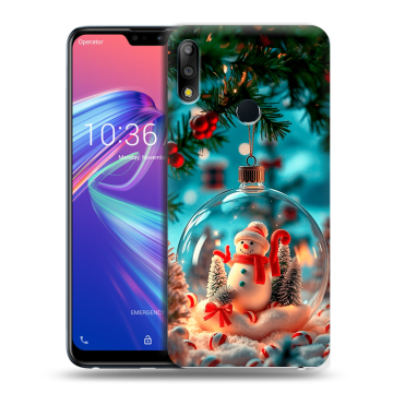 Силиконовый чехол на ASUS ZenFone Max Pro M2 с принтом Новый год Силиконовый чехол на ASUS ZenFone Max Pro M2 с принтом Новый год