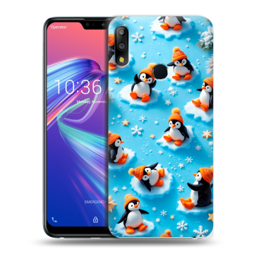 Силиконовый чехол на ASUS ZenFone Max Pro M2 с принтом Новый год Силиконовый чехол на ASUS ZenFone Max Pro M2 с принтом Новый год