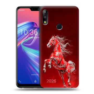 Силиконовый чехол на ASUS ZenFone Max Pro M2 с принтом Новый год Силиконовый чехол на ASUS ZenFone Max Pro M2 с принтом Новый год