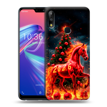 Силиконовый чехол на ASUS ZenFone Max Pro M2 с принтом Новый год Силиконовый чехол на ASUS ZenFone Max Pro M2 с принтом Новый год
