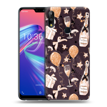 Силиконовый чехол на ASUS ZenFone Max Pro M2 с принтом Новый год Силиконовый чехол на ASUS ZenFone Max Pro M2 с принтом Новый год