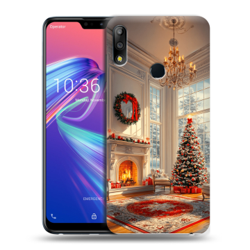 Силиконовый чехол на ASUS ZenFone Max Pro M2 с принтом Новый год Силиконовый чехол на ASUS ZenFone Max Pro M2 с принтом Новый год