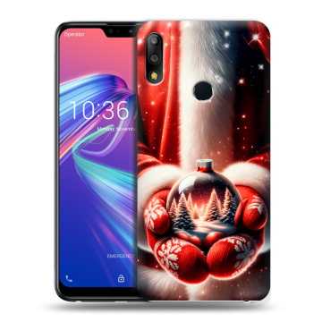 Силиконовый чехол на ASUS ZenFone Max Pro M2 с принтом Новый год Силиконовый чехол на ASUS ZenFone Max Pro M2 с принтом Новый год