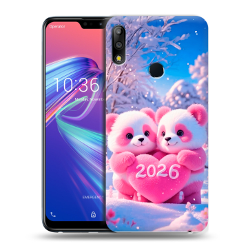 Силиконовый чехол на ASUS ZenFone Max Pro M2 с принтом Новый год Силиконовый чехол на ASUS ZenFone Max Pro M2 с принтом Новый год