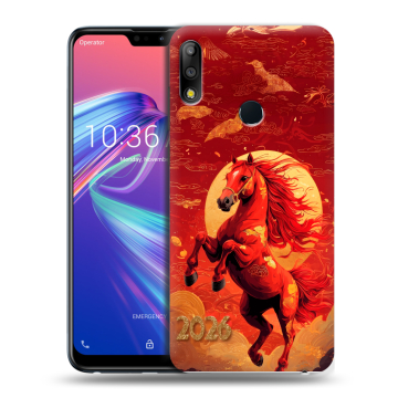 Силиконовый чехол на ASUS ZenFone Max Pro M2 с принтом Новый год Силиконовый чехол на ASUS ZenFone Max Pro M2 с принтом Новый год