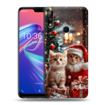 Силиконовый чехол на ASUS ZenFone Max Pro M2 с принтом Новый год Силиконовый чехол на ASUS ZenFone Max Pro M2 с принтом Новый год