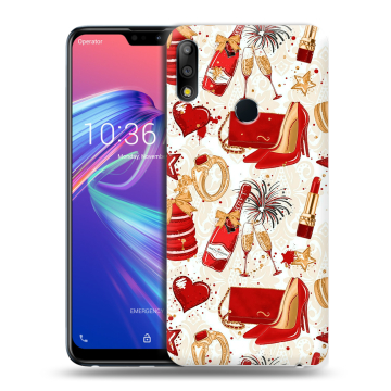 Силиконовый чехол на ASUS ZenFone Max Pro M2 с принтом Новый год Силиконовый чехол на ASUS ZenFone Max Pro M2 с принтом Новый год