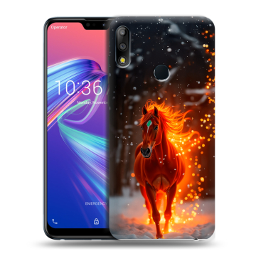 Силиконовый чехол на ASUS ZenFone Max Pro M2 с принтом Новый год Силиконовый чехол на ASUS ZenFone Max Pro M2 с принтом Новый год
