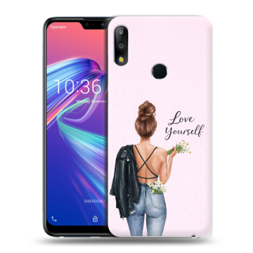 Силиконовый чехол на ASUS ZenFone Max Pro M2 с принтом женский