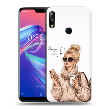 Силиконовый чехол на ASUS ZenFone Max Pro M2 с принтом женский