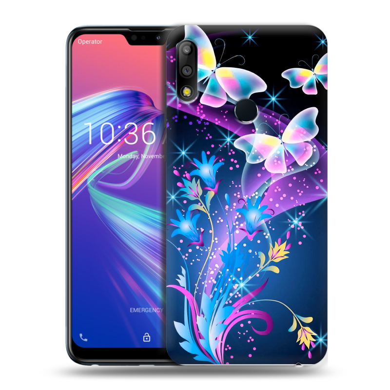 Силиконовый чехол на ASUS ZenFone Max Pro M2 с принтом Бабочки Силиконовый чехол на ASUS ZenFone Max Pro M2 с принтом Бабочки