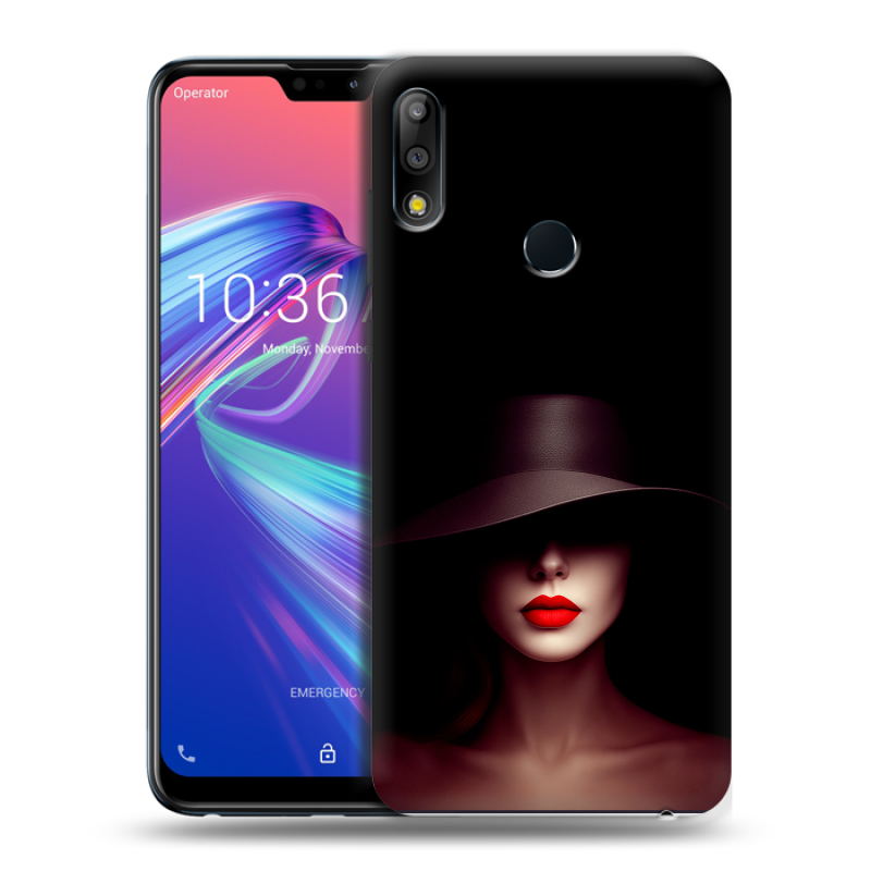 Пластиковый чехол на ASUS ZenFone Max Pro M2 с принтом Девушка в шляпе Пластиковый чехол на ASUS ZenFone Max Pro M2 с принтом Девушка в шляпе