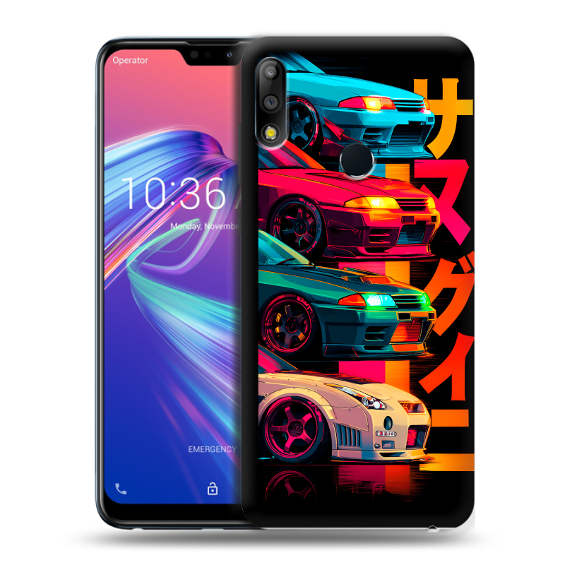 Пластиковый чехол на ASUS ZenFone Max Pro M2 с принтом Гоночные машины Пластиковый чехол на ASUS ZenFone Max Pro M2 с принтом Гоночные машины